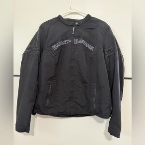 Harley-Davidson Women's Miss Enthusiast Motorcycle Jacket, Black Size  2XL